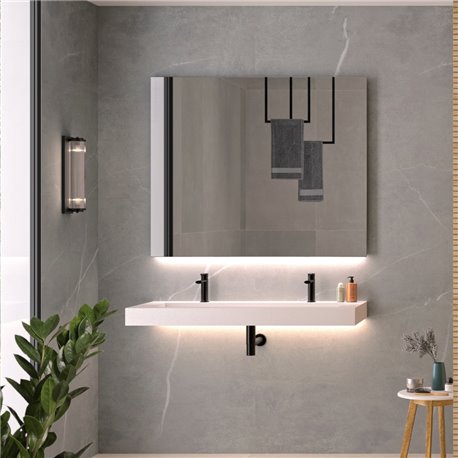 Panneau de douche Kinewall Design 125x202 cm Marbre gris galet