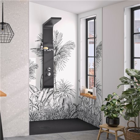 Panneau de douche Kinewall Design 125x250 cm Palmier