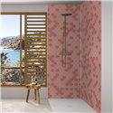 Panneau de douche Kinewall Design 125x202 xm Ecaille tarracotta