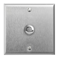 Poussoir à bouton rond 2A acier brossé Art d'Arnould univers Mémoire 67110