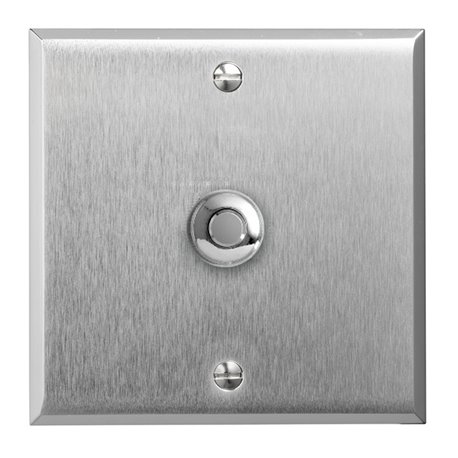 Poussoir à bouton rond 2A acier brossé Art d'Arnould univers Mémoire 67110
