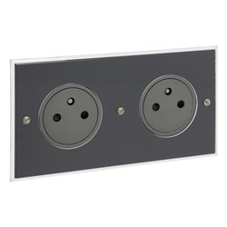 Double prise de courant 2P+T 16A 250V cristal Art d'Arnould univers Mémoire 67032