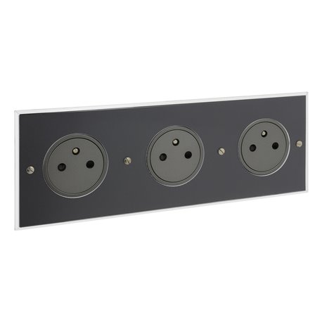 Triple prise de courant 2P+T 16A 250V cristal Art d'Arnould univers Mémoire 67033