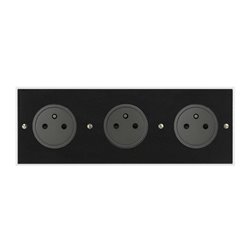 Triple prise de courant 2P+T 16A 250V cristal Art d'Arnould univers Mémoire 67033