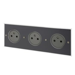 Triple prise de courant 2P+T 16A 250V cristal Art d'Arnould univers Mémoire 67033