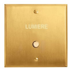 Poussoir lumineux 1 poste sans collerette marquage Lumière or brossé Art d'Arnould univers Mémoire 67292