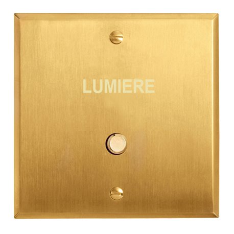 Poussoir lumineux 1 poste sans collerette marquage Lumière or brossé Art d'Arnould univers Mémoire 67292