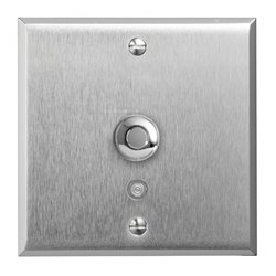 Poussoir à bouton rond 2A acier brossé Art d'Arnould univers Mémoire 67111