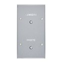 Double poussoir lumineux marquage Porte et Lumière acier brossé Art d'Arnould univers Mémoire 67193