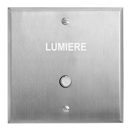 Poussoir lumineux marquage Lumière acier brossé Art d'Arnould univers Mémoire 67192