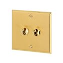 Double interrupteur va-et-vient 10A or brossé Art d'Arnould univers Mémoire 67202