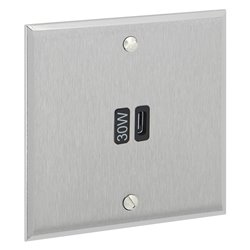 Prise USB Type C 3A 30W acier brossé Art d'Arnould univers Mémoire AR67123