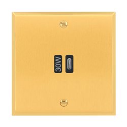 Prise USB Type C 3A 30W or brossé Art d'Arnould univers Mémoire AR67223