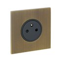Prise de courant 2P+T 16A 250V bronze Art d'Arnould univers Epure 67331