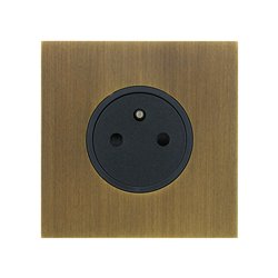 Prise de courant 2P+T 16A 250V bronze Art d'Arnould univers Epure 67331