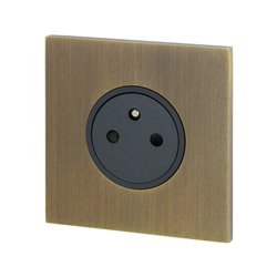 Prise de courant 2P+T 16A 250V bronze Art d'Arnould univers Epure 67331