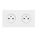 Double prise de courant 2P+T 16A 250V blanc satin Art d'Arnould univers Epure 67932