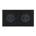 Double prise de courant 2P+T 16A 250V noir mat Art d'Arnould univers Epure 67832
