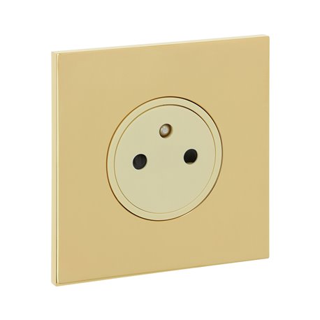 Prise de courant 2P+T 16A 250V or miroir Art d'Arnould univers Epure 67731 Prise de courant 2P+T 16A 250V or miroir Art d'Arnould univers Epure 67731