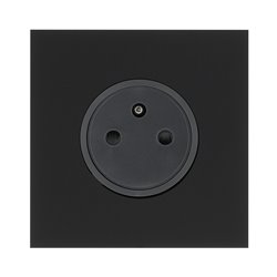 Prise de courant 2P+T 16A 250V noir mat Art d'Arnould univers Epure 67831