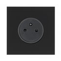 Prise de courant 2P+T 16A 250V noir mat Art d'Arnould univers Epure 67831