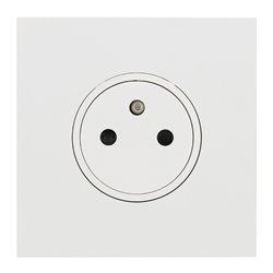 Prise de courant 2P+T 16A 250V blanc satin Art d'Arnould univers Epure 67931