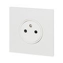 Prise de courant 2P+T 16A 250V blanc satin Art d'Arnould univers Epure 67931