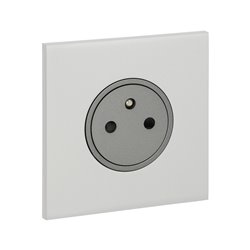 Prise de courant 2P+T 16A 250V acier satin Art d'Arnould univers Epure 67531