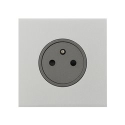 Prise de courant 2P+T 16A 250V acier satin Art d'Arnould univers Epure 67531
