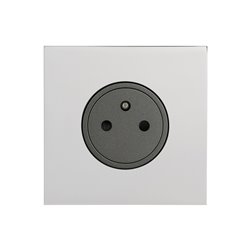 Prise de courant 2P+T 16A 250V acier miroir Art d'Arnould univers Epure 67631