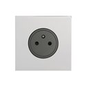 Prise de courant 2P+T 16A 250V acier miroir Art d'Arnould univers Epure 67631