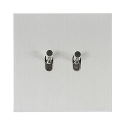 Double interrupteur va-et-vient 10A acier brossé Art d'Arnould univers Epure 67402