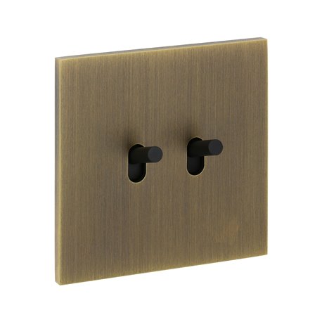 Double interrupteur va-et-vient 10A bronze Art d'Arnould univers Epure 67302 Double interrupteur va-et-vient 10A bronze Art d'Arnould univers Epure 67302