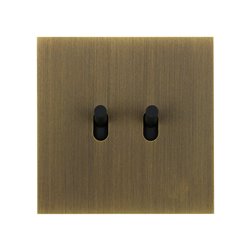 Double interrupteur va-et-vient 10A bronze Art d'Arnould univers Epure 67302