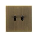 Double interrupteur va-et-vient 10A bronze Art d'Arnould univers Epure 67302