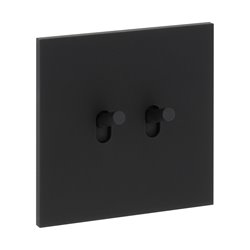 Double interrupteur va-et-vient 6A noir mat Art d'Arnould univers Epure 67812
