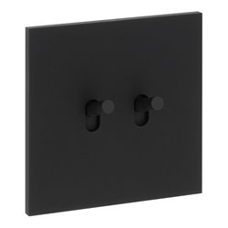 Double interrupteur va-et-vient 10A noir mat Art d'Arnould univers Epure 67802