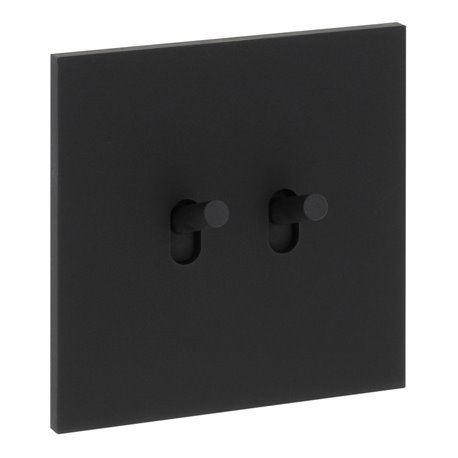 Double interrupteur va-et-vient 10A noir mat Art d'Arnould univers Epure 67802 Double interrupteur va-et-vient 10A noir mat Art d'Arnould univers Epure 67802