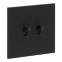 Double interrupteur va-et-vient 10A noir mat Art d'Arnould univers Epure 67802