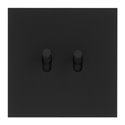 Double interrupteur va-et-vient 10A noir mat Art d'Arnould univers Epure 67802