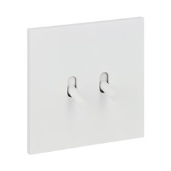 Double interrupteur va-et-vient 10A blanc satin Art d'Arnould univers Epure 67902