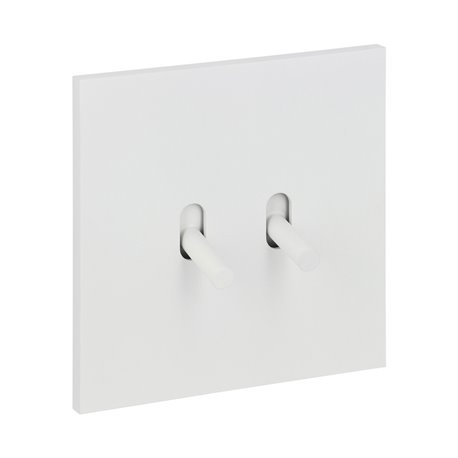 Double interrupteur va-et-vient 10A blanc satin Art d'Arnould univers Epure 67902 Double interrupteur va-et-vient 10A blanc satin Art d'Arnould univers Epure 67902