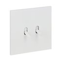 Double interrupteur va-et-vient 10A blanc satin Art d'Arnould univers Epure 67902