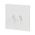 Double interrupteur va-et-vient 10A blanc satin Art d'Arnould univers Epure 67902