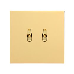 Double interrupteur va-et-vient 10A or miroir Art d'Arnould univers Epure 67702