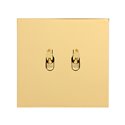Double interrupteur va-et-vient 10A or miroir Art d'Arnould univers Epure 67702