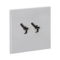 Double interrupteur va-et-vient 10A acier miroir Art d'Arnould univers Epure 67602