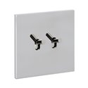 Double interrupteur va-et-vient 10A acier miroir Art d'Arnould univers Epure 67602