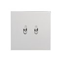 Double interrupteur va-et-vient 10A acier miroir Art d'Arnould univers Epure 67602