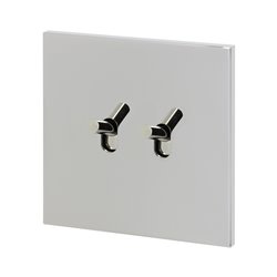 Double interrupteur va-et-vient 10A acier miroir Art d'Arnould univers Epure 67602
